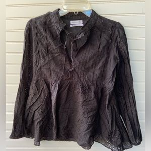 Urban Outfitters Eyelet Hippie Boho Peasant Top